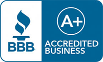 Better Business Bureau Accredited Business A+ rating. 