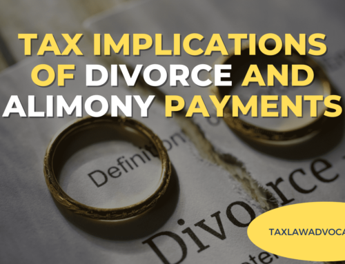 Tax Implications of Divorce and Alimony Payments