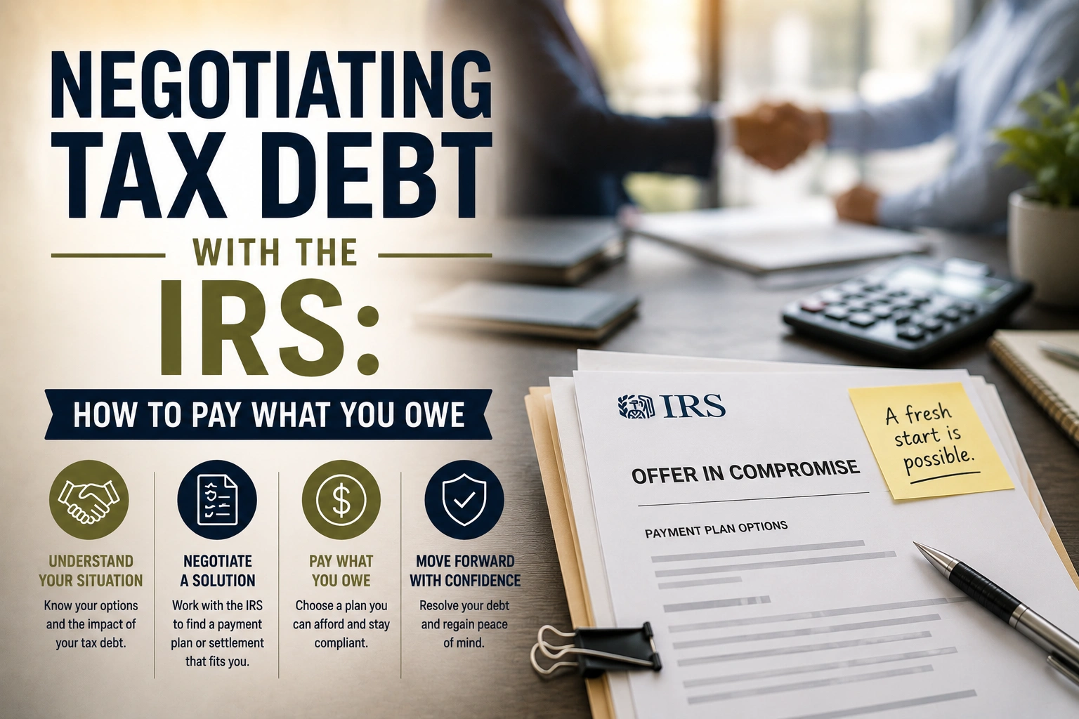 Negotiating tax debt with the IRS
