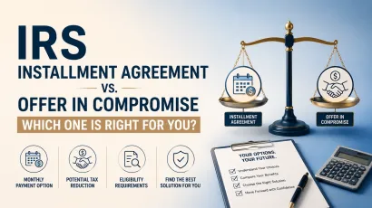 IRS installment vs offer in compromise banner