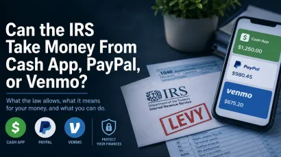 Can the IRS take funds from apps