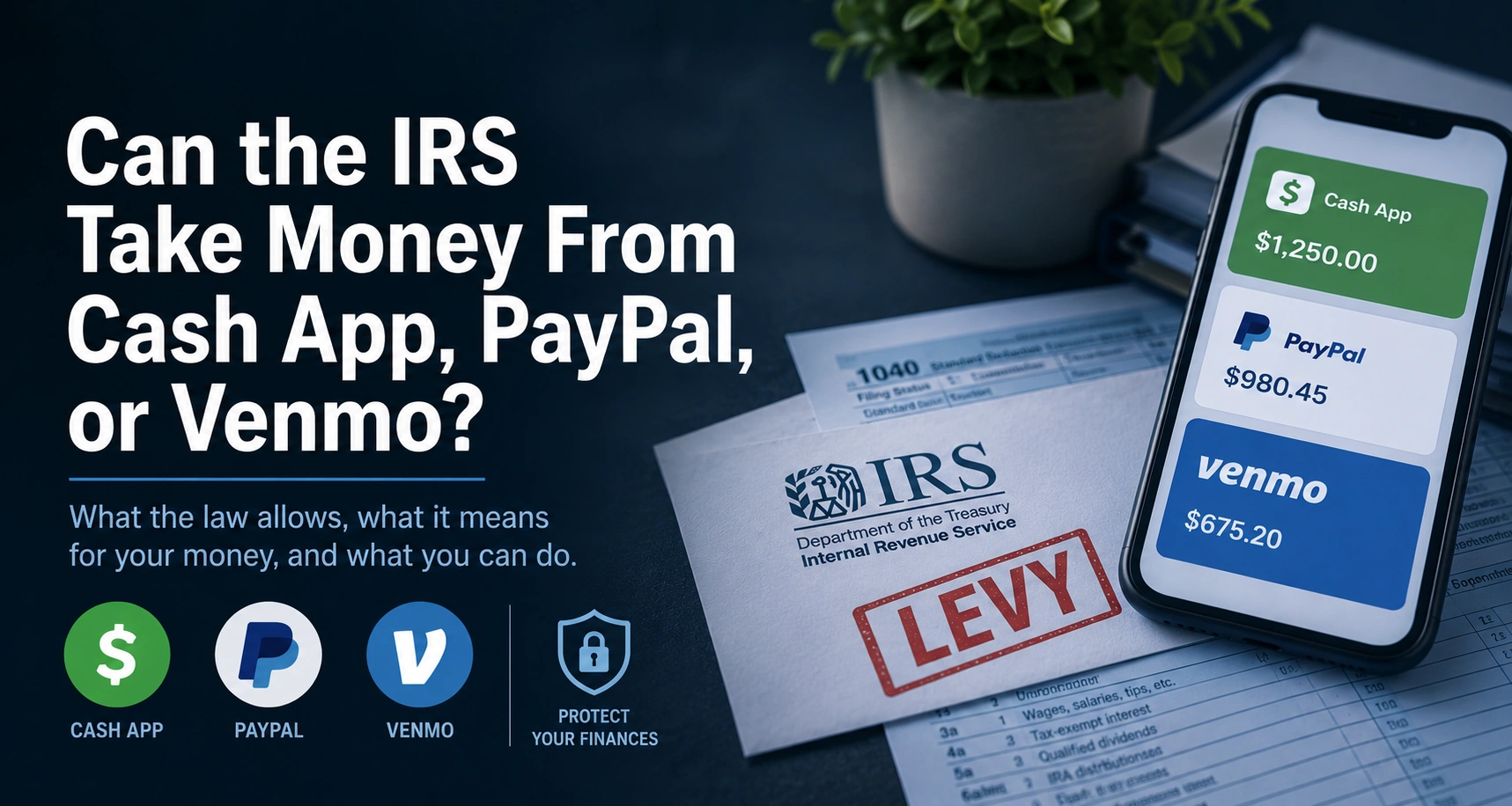 Can the IRS take funds from apps