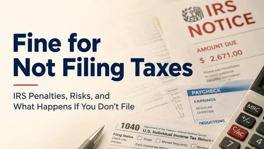 Fine for not filing taxes