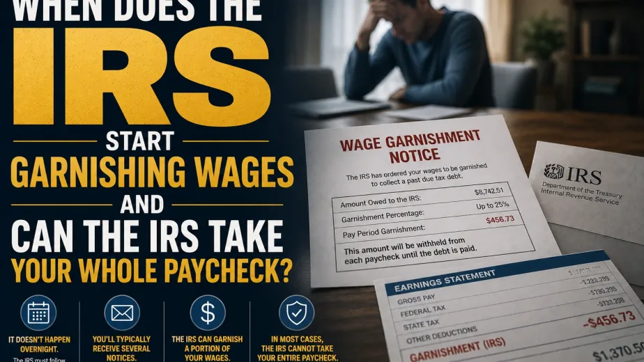 IRS wage garnishment notice explained