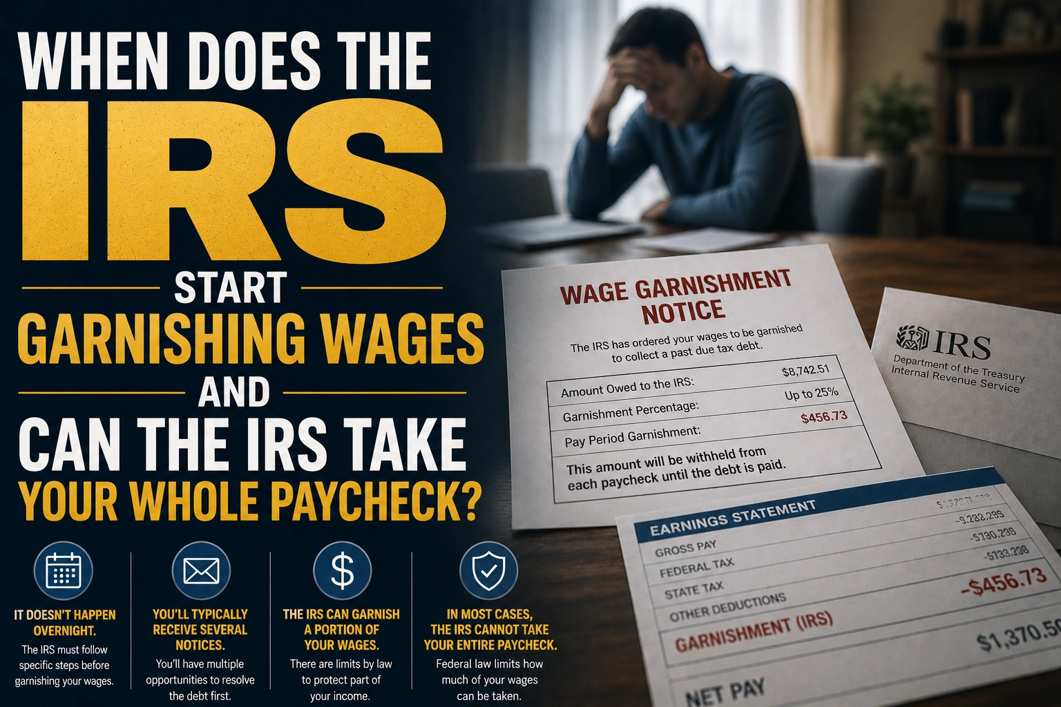 IRS wage garnishment notice explained