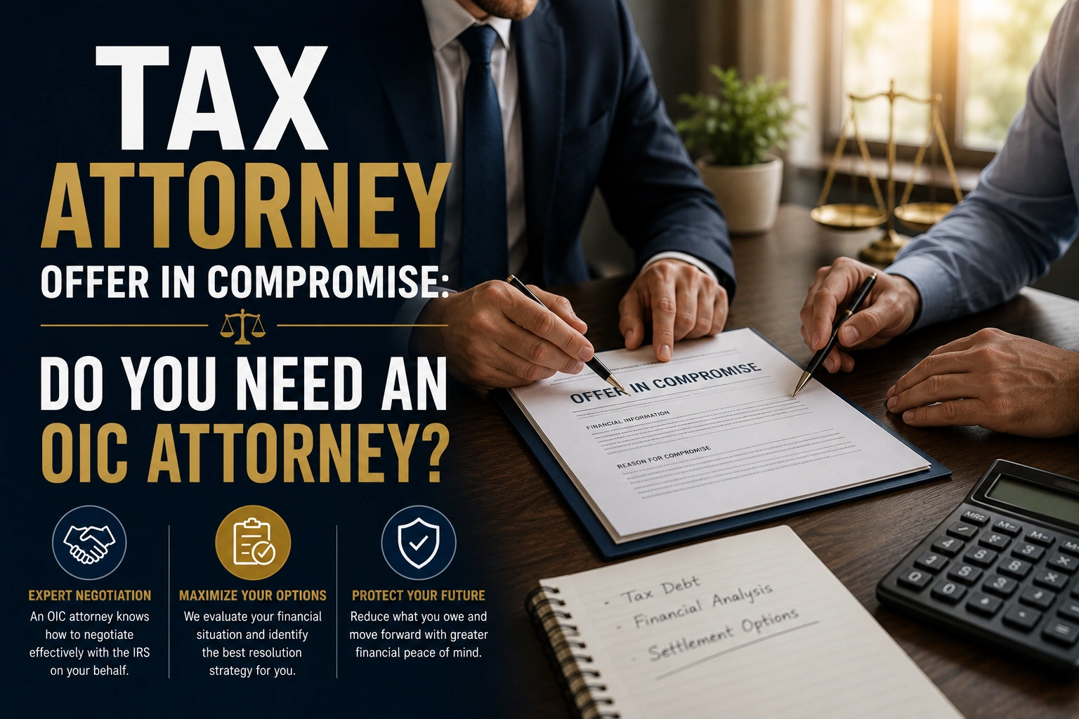 Tax attorney Offer in Compromise