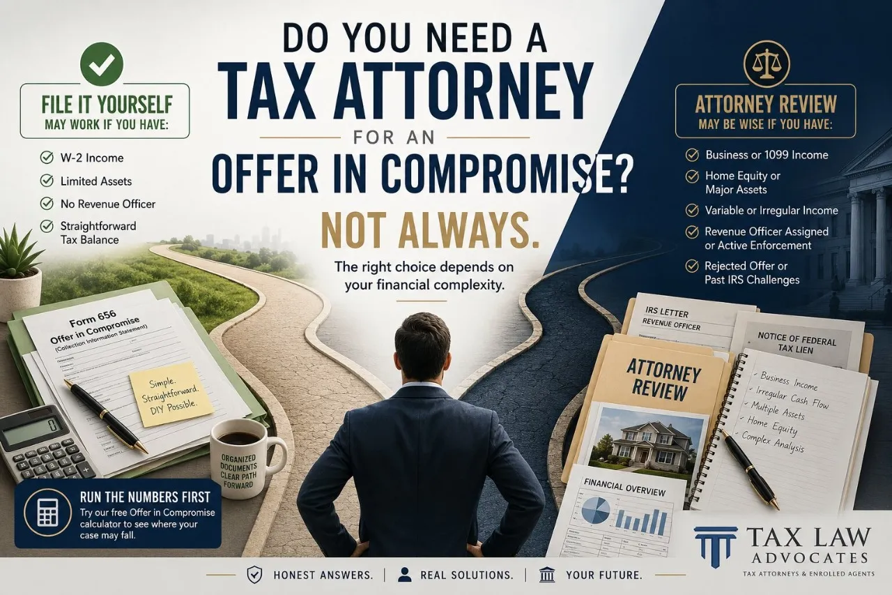 do i need a tax attorney for offer in compromise​
