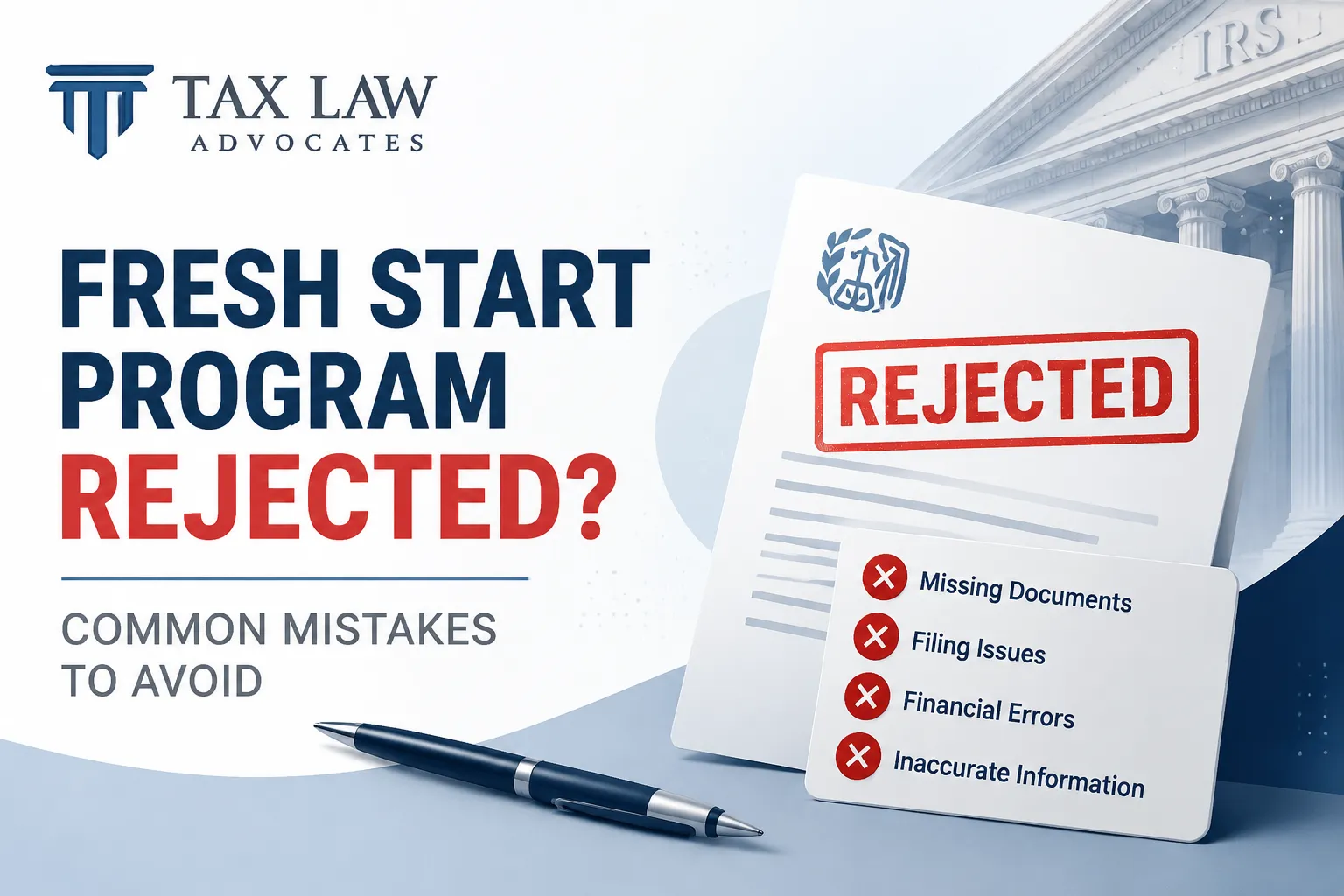 Fresh Start Program Rejected?